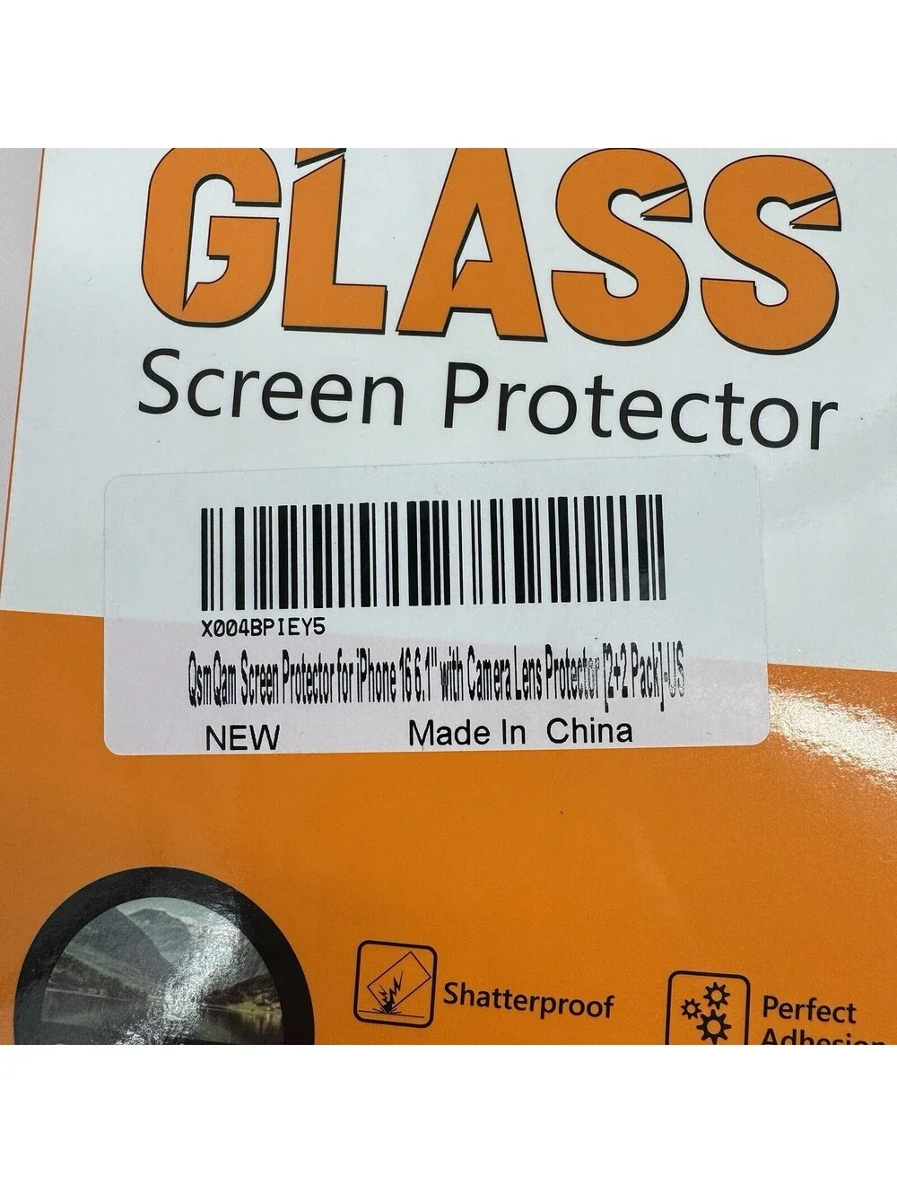 3 Boxes QsmQam  Tempered Glass Screen Protector iPhone 16 6.1” 2 Lens Protector